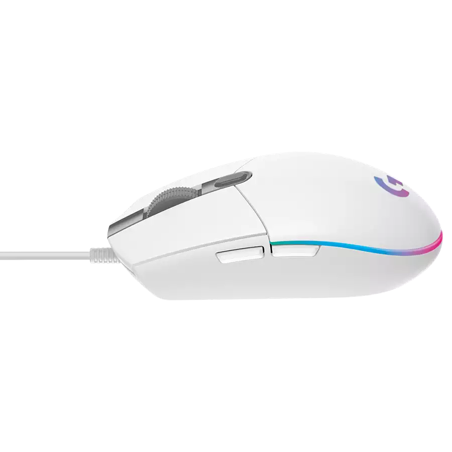 Мышь Logitech G102 LightSync, White, Wired, Gaming, Optical, 8000dpi, RGB backlight, USB