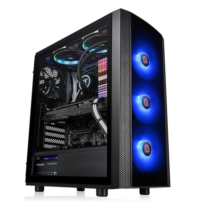 Корпус Thermaltake Versa J25 TG RGB, Midi Tower, ATX, Black, 2x3.5"/2x2.5", 2xUSB3.0