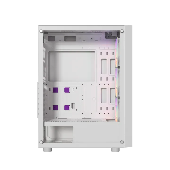 Корпус Wintek Andromeda PRO E306M-W TG, Midi Tower, ATX, White, 2x2.5"/1x3.5", 3xUSB, RGB