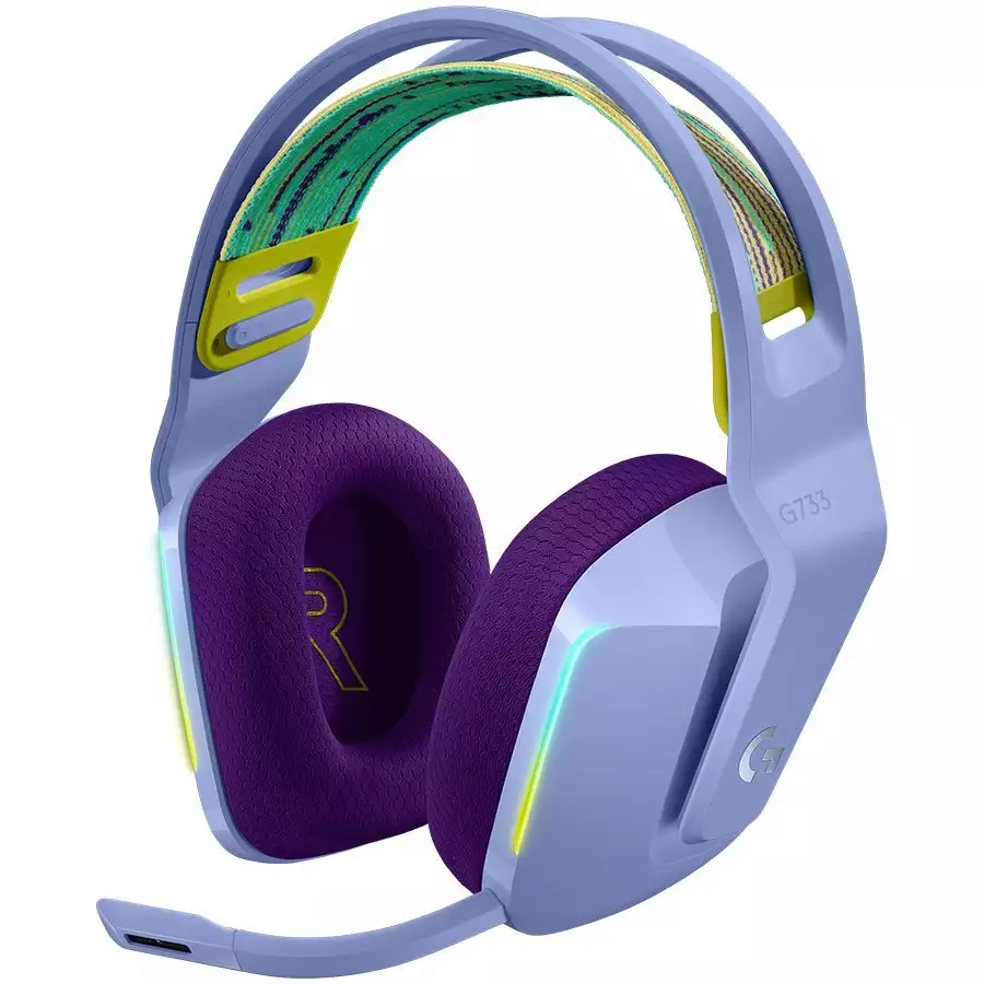 Гарнитура беспроводная игровая Logitech G733 LIGHTSPEED Wireless RGB Gaming Headset - LILAC - 2.4GHZ - N/A - EMEA (M/N: A00125 / A-00080)