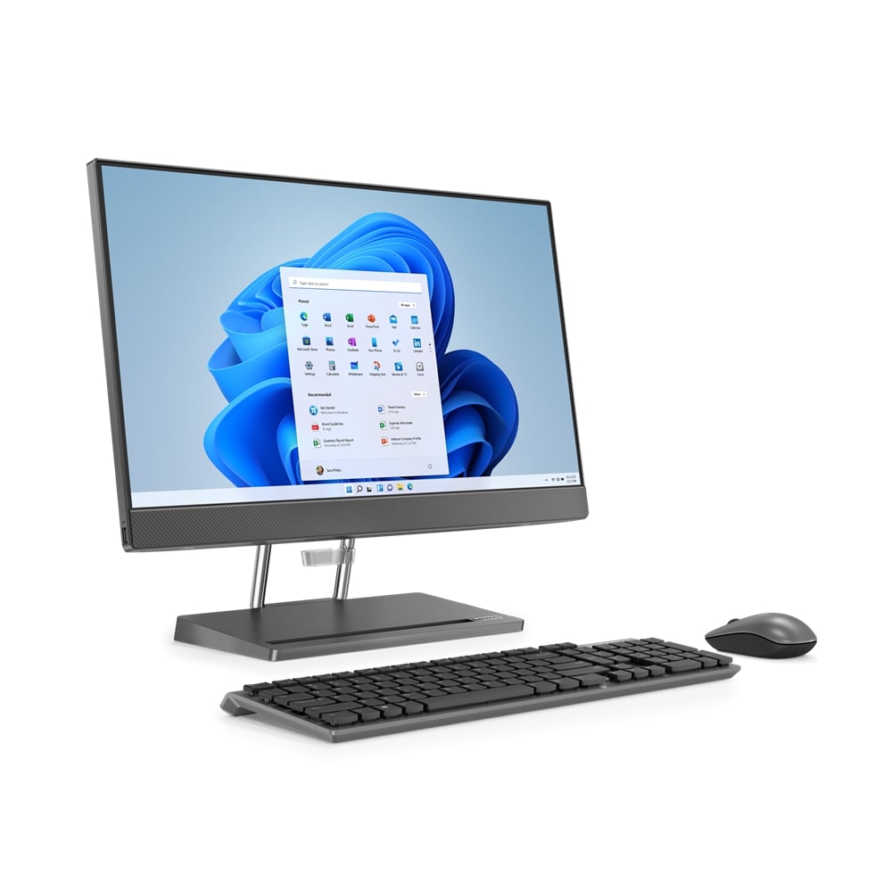 Моноблок Lenovo F0GR005FRU IdeaCentre AIO 5 24IAH7 23,8'' FHD (1920 x 1080) IPS/Intel Core i5-12500H 2,5Ghz (12С) /16GB/512GB/Integrated/Wi-Fi 6/BT5.0/5MP+IR Camera/USB mouse+keyboard/Windows 11 Home/1Y/Grey