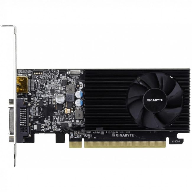 GF GT1030, Gigabyte Low Profile D4, 1417MHz/2100MHz, 64bit, 2GB GDDR4, HDMI, DVI-D
