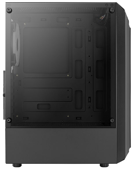 Корпус AeroCool Bionic-G-BK-v2, Midi Tower, ATX, Black, 2x3.5"/2x2.5", USB, 2xUSB3.0