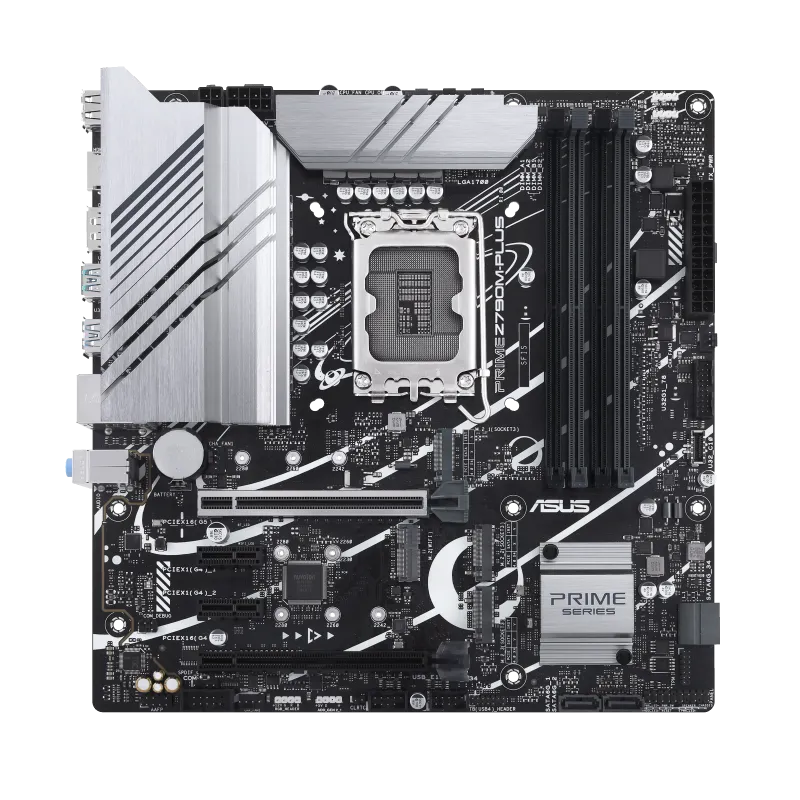 Матплата Asus Prime Z790M-Plus, iZ790, S1700, mATX, 4DDR-5, 1xPCI-Ex16, 4SATA, 3xM.2, HDMI, DP,15USB