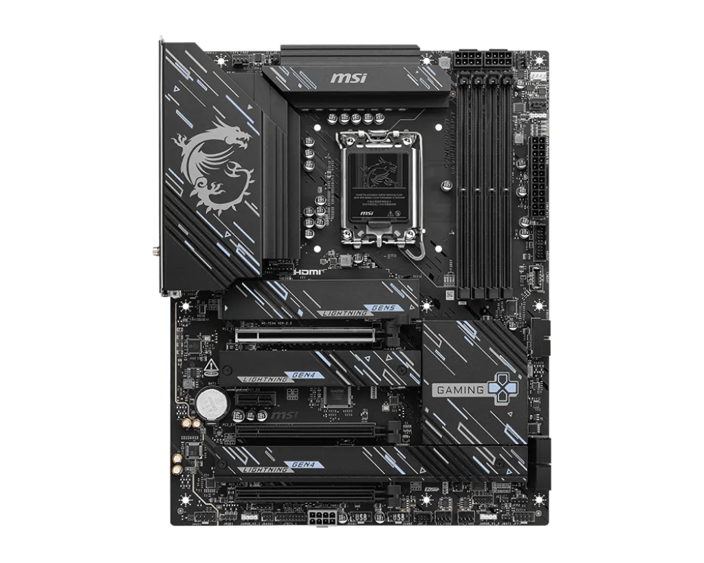 Материнская плата MSI Z890 GAMING PLUS WIFI LGA1851 4xDDR5 6xSATA3 RAID 4M.2 HDMI DP ATX