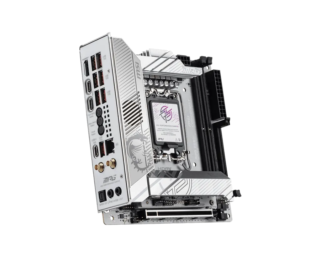 Материнская плата MSI MPG Z890I EDGE TI WIFI LGA1851 2xDDR5 2xSATA3 RAID 4xM.2 1xHDMI 2xThunderbolt4 Wi-Fi Bluetooth Mini ITX