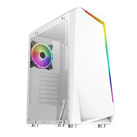 Корпус Wintek Crystal D533-W TG, Midi Tower, ATX, White, 1x3.5"/1x2.5", 3xUSB