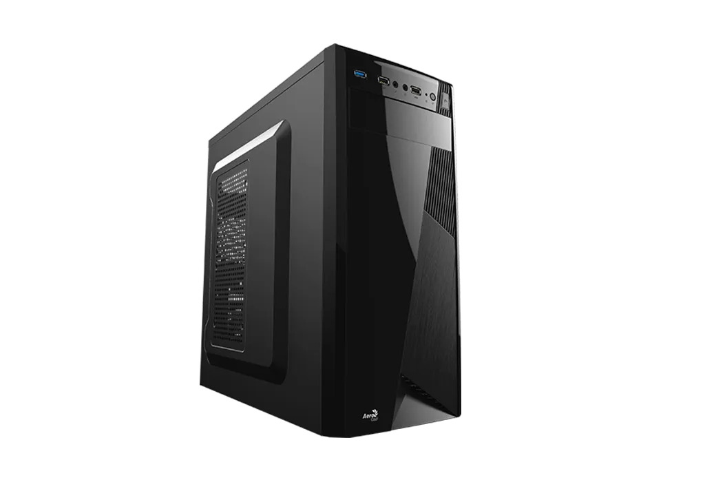 Корпус AeroCool CS-1101, Midi Tower, ATX, Black, 1x5.25"/3x3.5"/1x2.5", 2xUSB, USB3.0