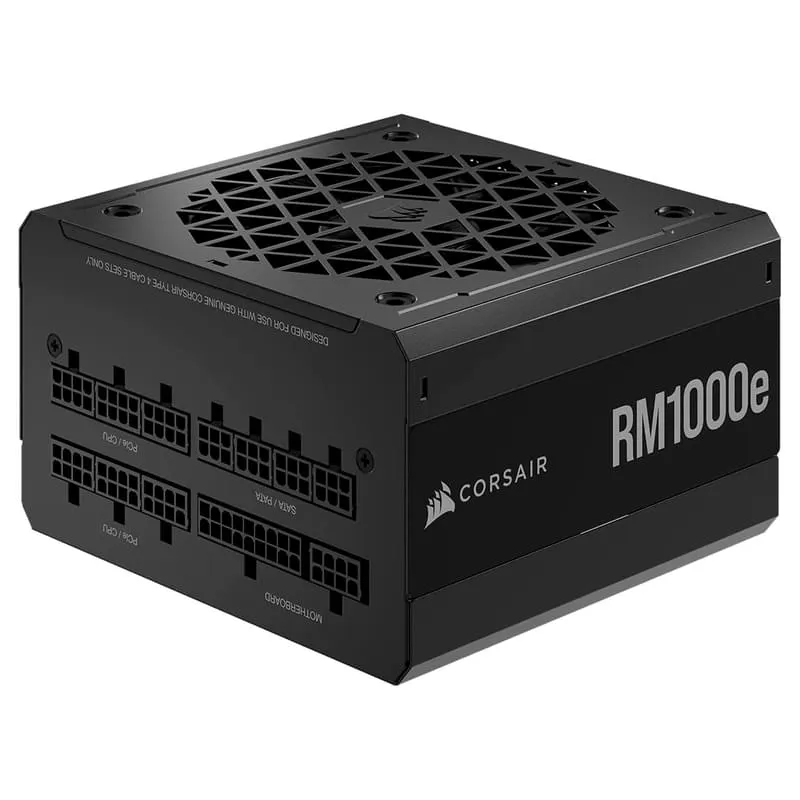 CORSAIR RM1000e, 1000 Watt, ATX 3.1, PCIe 5.1, Cybenetics GOLD Certified, Fully Modular