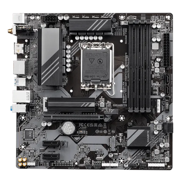 Матплата Gigabyte B760M DS3H AX, iB760, S1700, mATX, 4DDR-5, 1xPCI-Ex16, 4SATA,2xM.2,HDMI,2xDP,12USB