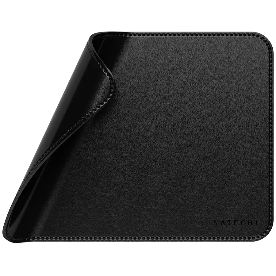 SATECHI Vegan-Leather Premium Mouse Pad (Black)