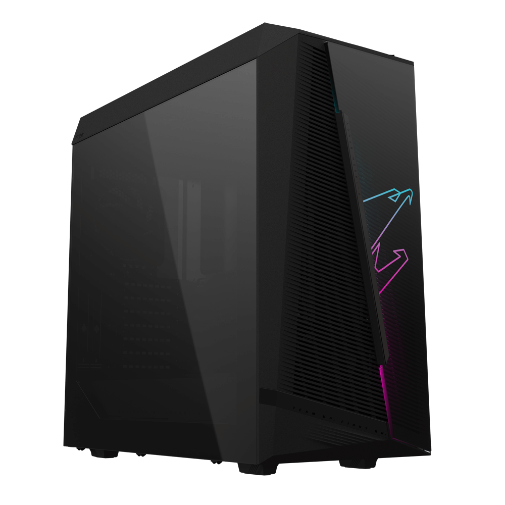 Корпус Gigabyte Aorus C450 GLASS, Midi Tower, Black, ATX, 3x2.5"/2x3.5", 2xUSB3.0, USB-C