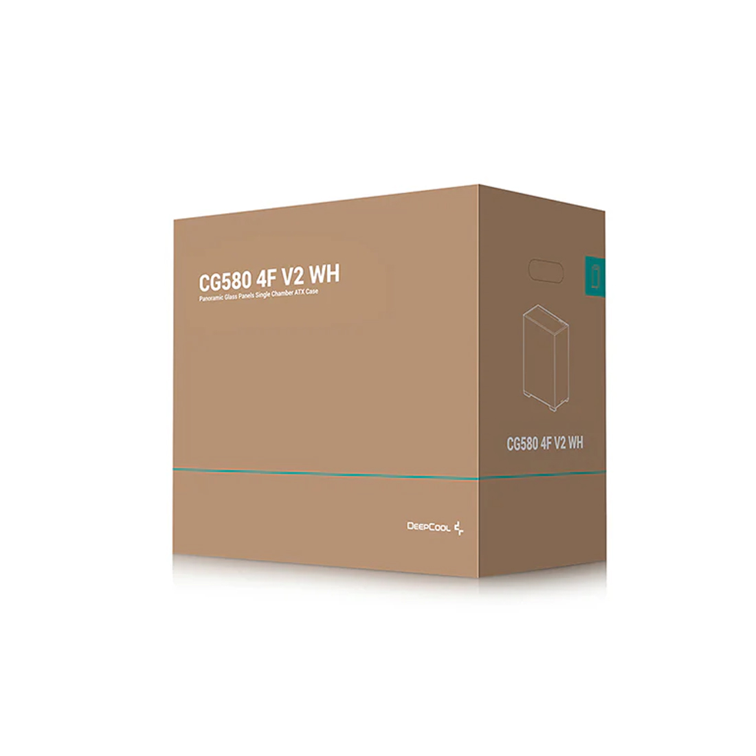Корпус DeepCool CG580 4F V2 WH, Midi Tower, ATX, White, 2x3.5"/2x2.5", 2xUSB3.0, USB-С