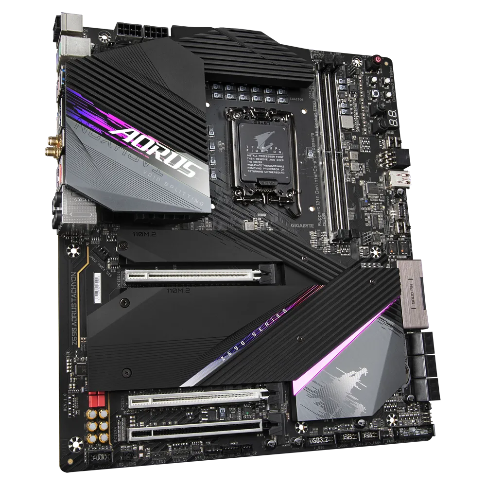 Матплата Gigabyte Z690 Aorus Tachyon, iZ690, S1700, E-ATX, 2DDR-5, 3xPCI-Ex16,6SATA,4xM.2,HDMI,16USB