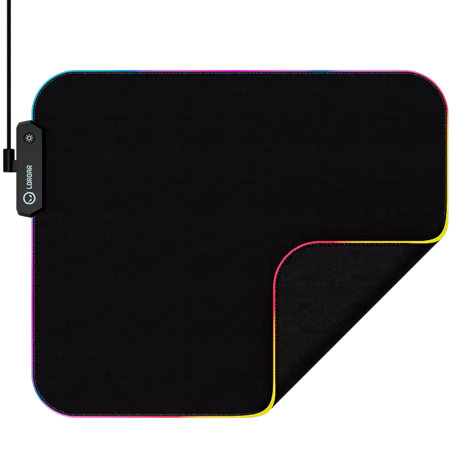 Lorgar Steller 913, Gaming mouse pad, High-speed surface, anti-slip rubber base, RGB backlight, USB connection, Lorgar WP Gameware support, size: 360mm x 300mm x 3mm, weight 0.250kg