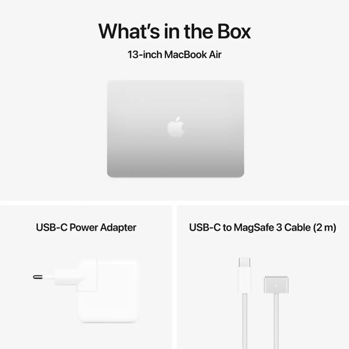 13-inch MacBook Air: Apple M4 chip with 10-core CPU and 10-core GPU, 24GB, 512GB SSD - Silver,Model A3240