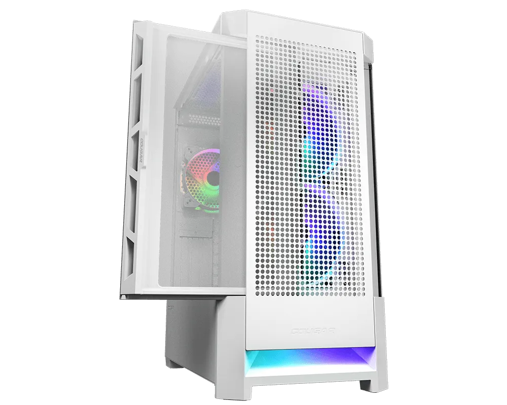Корпус Cougar Airface RGB, Midi Tower, ATX, White 2x3.5"/2x2.5", USB2.0, 2xUSB3.0