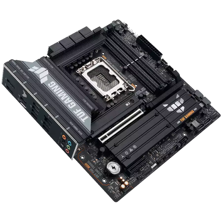 ASUS Main Board Desktop Intel B860 Chipset 4 x DIMM slots, max. 256GB, DDR5 1 x PCIe 5.0 x16 slot 1 x DisplayPort1 x HDMI port 1 x Wi-Fi Module 3 x M2 4 x SATA m-ATX