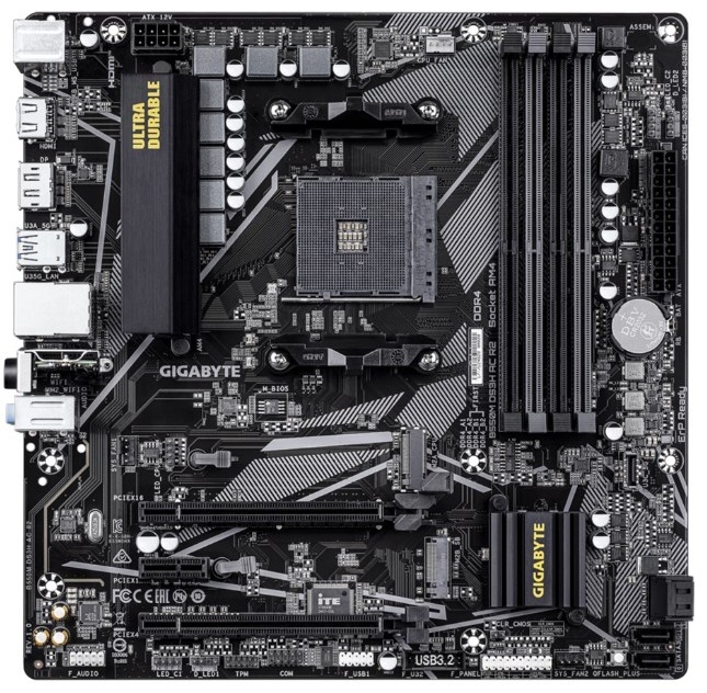 Матплата Gigabyte B550M DS3H R2, AM4, mATX, 4DDR-4, 2xPCI-Ex16, 4SATA, 2xM.2, DP, HDMI, 11USB
