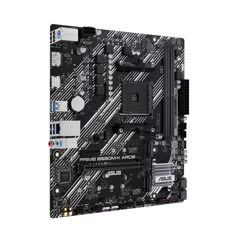 Материнская плата ASUS PRIME B550M-K ARGB AM4 2xDDR4 4xSATA3 RAID 2xM.2 HDMI DP mATX 1 Type-C