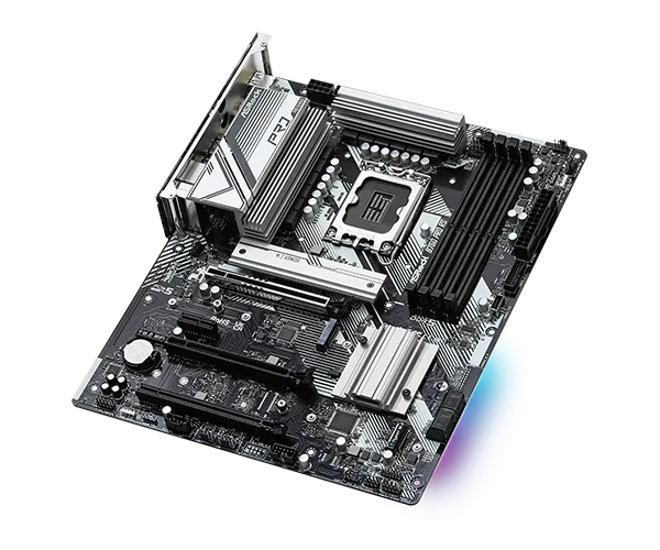 Матплата ASRock B760 Pro RS, iB760, S1700, ATX, 4DDR-5, 3xPCI-Ex16, 4SATA, 3xM.2, HDMI, DP, 13USB
