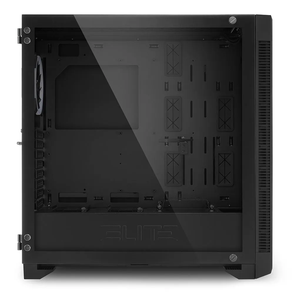Корпус Sharkoon ELITE SHARK CA200M, Midi Tower, E-ATX, Black, 4x3.5"/7x2.5", 2xUSB2.0, 2xUSB3.0