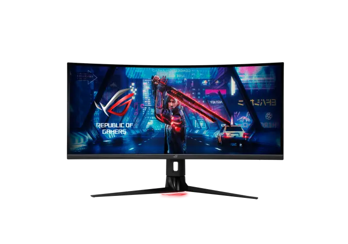 Монитор 34" Asus ROG Strix XG349C, Black, Fast IPS,3440x1440@180Hz,400кд/м2,1000:1,1ms,USB-C,HDMI,DP