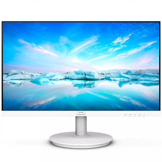 Монитор 27" PHILIPS 271V8AW/01/00 IPS, 1920x1080, 75Hz, 4мс, 250кд/м, Угол Обзора 178/178, 1000:1, SRGB, Mega Infinity DCR, VESA 100x100, HDMI VGA, Колонки 2x2W, Наклон -5/20 градусов, Белый