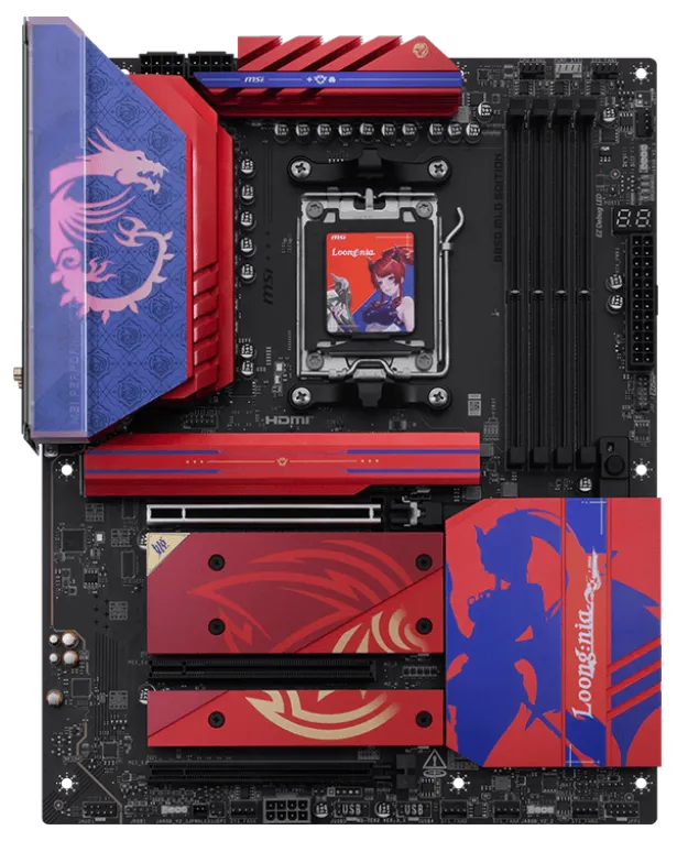 Материнская плата MSI B850 MLG EDITION AM5 4xDDR5 4xSATA3 RAID 4xM.2 HDMI 3xType-C ATX