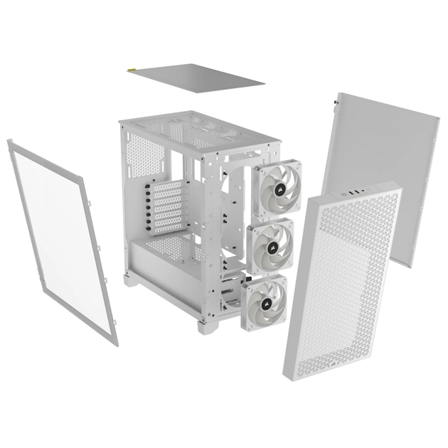 Corsair 3000D RGB Tempered Glass Mid-Tower, White