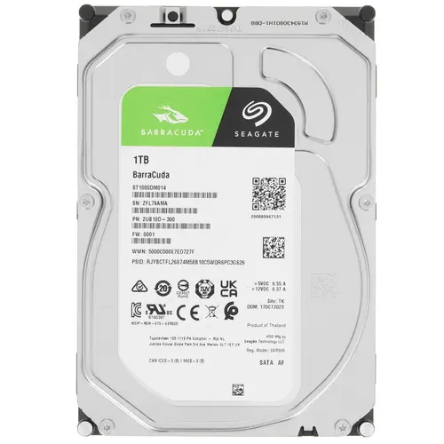 Жесткий диск HDD 1Tb Seagate BarraCuda SATA6Gb/s 7200rpm 256Mb 3,5" АНАЛОГ ( ST1000DM010 ) ST1000DM014