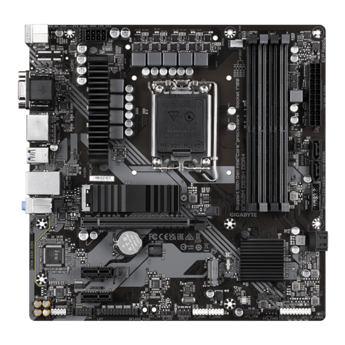 Матплата Gigabyte B760M DS3H DDR4, iB760,S1700,mATX,4DDR-4,1xPCI-Ex16,4SATA,2xM.2,VGA,HDMI,2xDP,8USB