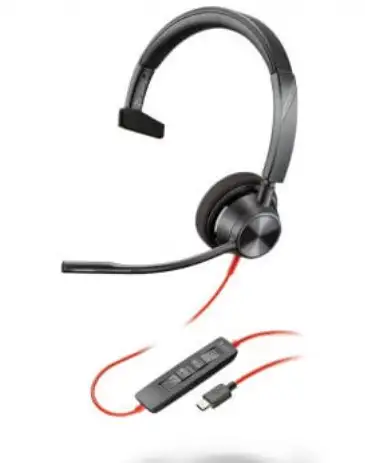 Наушники Poly/Blackwire 3310 Monaural Microsoft Teams Certified USB-C Headset +USB-C/A Adapter