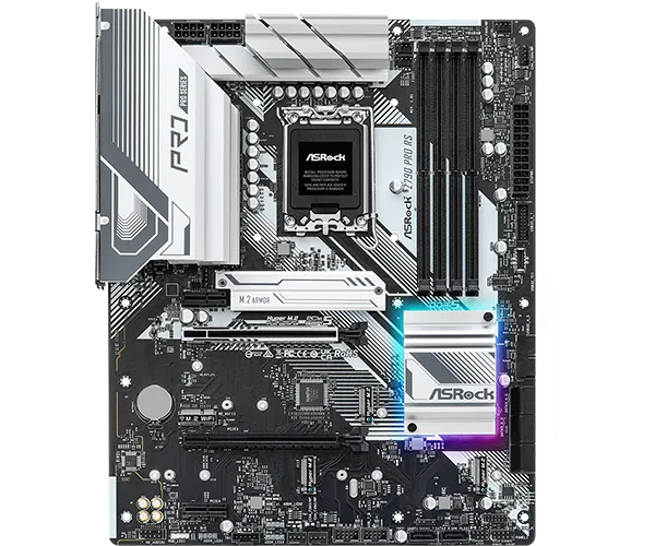 Матплата ASRock Z790 Pro RS, iZ790, S1700, ATX, 4DDR-5, 8SATA, 2xPCI-Ex16, 4xM.2, HDMI, DP,17USB