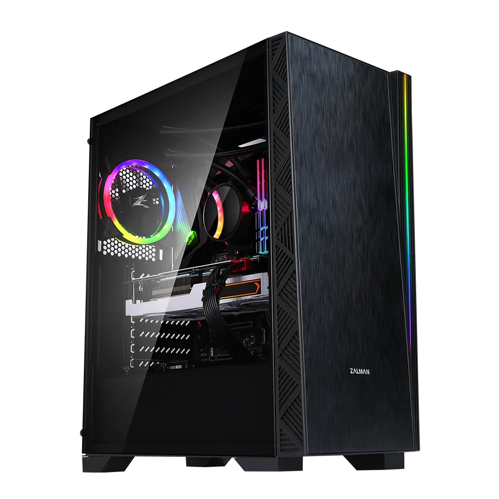 Корпус Zalman Z3 NEO, Midi Tower, E-ATX, Black, 2x3.5"/4x2.5", USB2.0, 2xUSB3.0, RGB