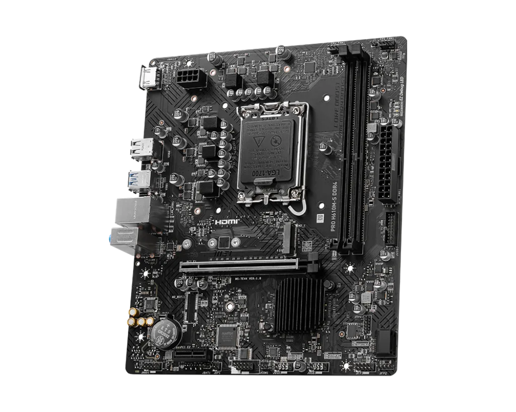 Материнская плата MSI PRO H610M-S DDR4 LGA1700 H610 2xDDR4 2xSATA 1xM.2 1xHDMI mATX