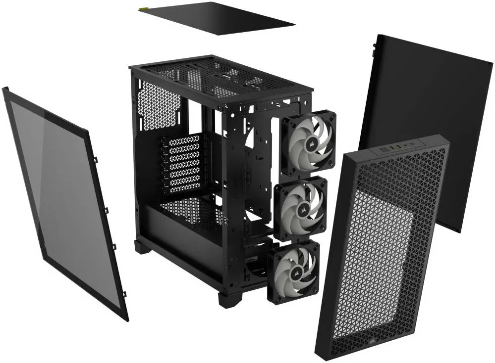Corsair 3000D RGB Tempered Glass Mid-Tower, Black
