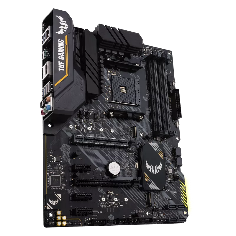 Матплата Asus TUF Gaming B450-Plus II, AM4, ATX, 4DDR-4, 2xPCI-Ex16, 6SATA, 2xM.2, HDMI, DP, 14USB