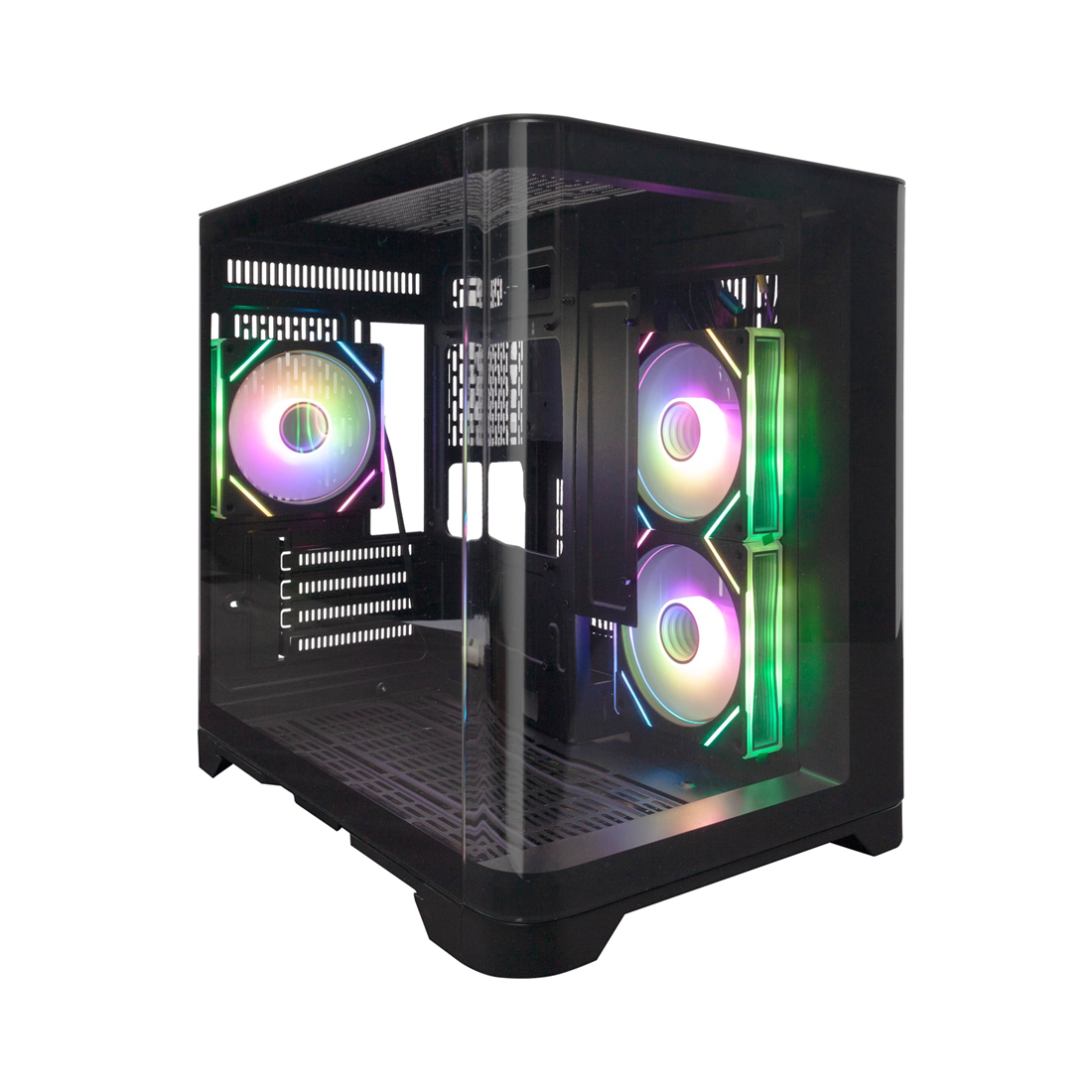 Корпус 1Stplayer UVIEV UV5, Mini Tower, m-ATX, m-ITX, Black, 1x3.5"/2x2.5", 2xUSB3.0