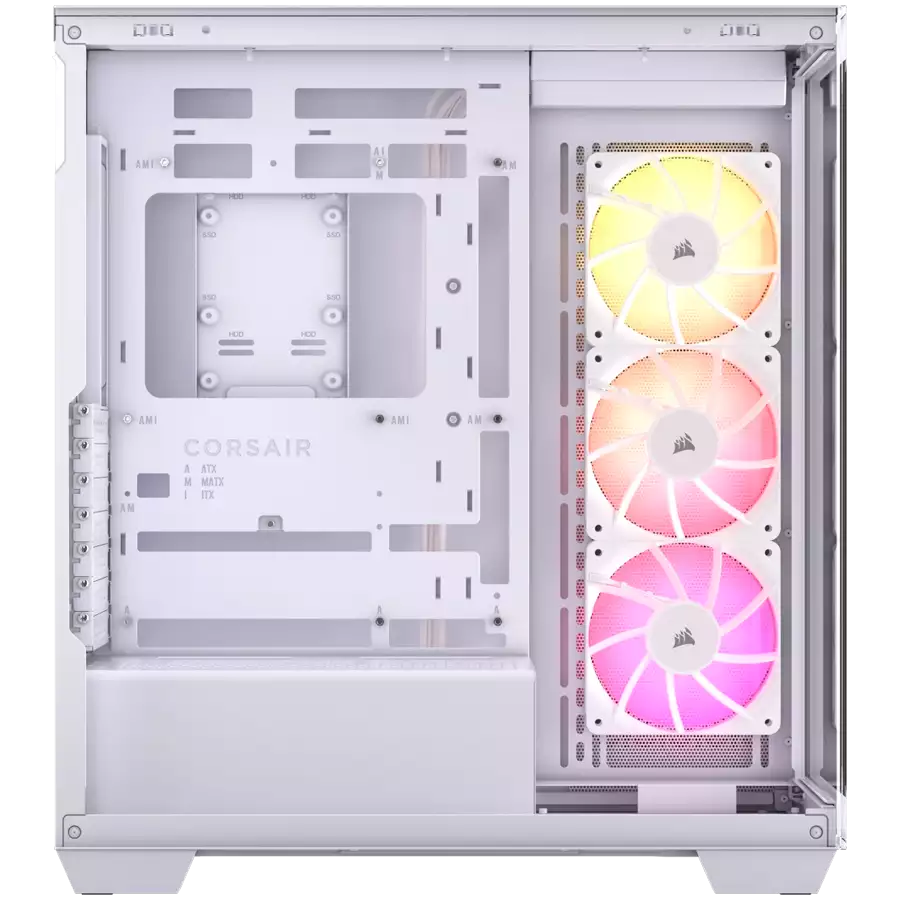 CORSAIR 3500X ARGB Mid-Tower PC Case - White