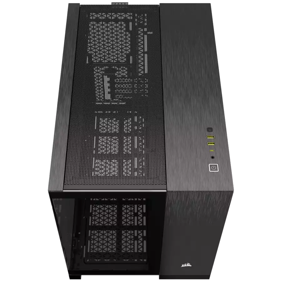 CORSAIR 2500X Micro ATX Dual Chamber PC Case - Black/Obsidian Aluminum