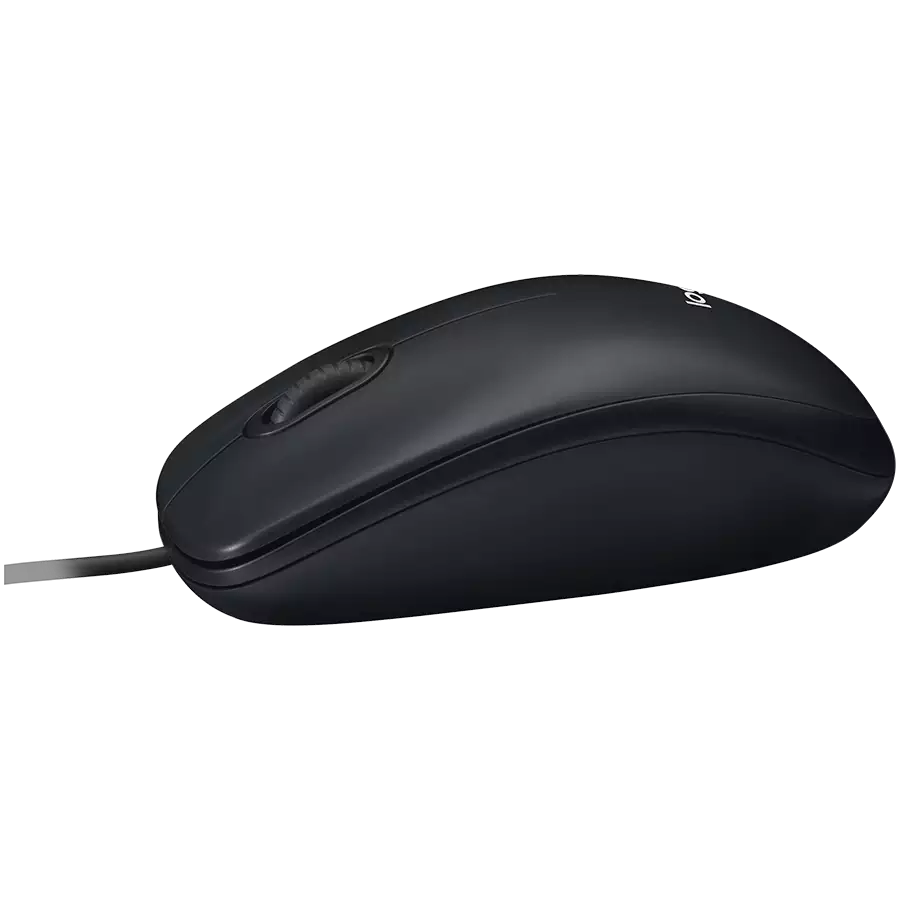 Мышь Logitech B100 Black (черная, оптическая 800dpi, USB, 1.8м) (арт. 910-003357, M/N: M-U0026)