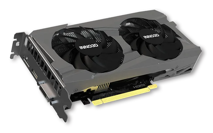 Видеокарта Inno3D GeForce RTX3050 TWIN X2 V2, 6G GDDR6 96-bit HDMI DP DVI N30502-06D6-1880VA60