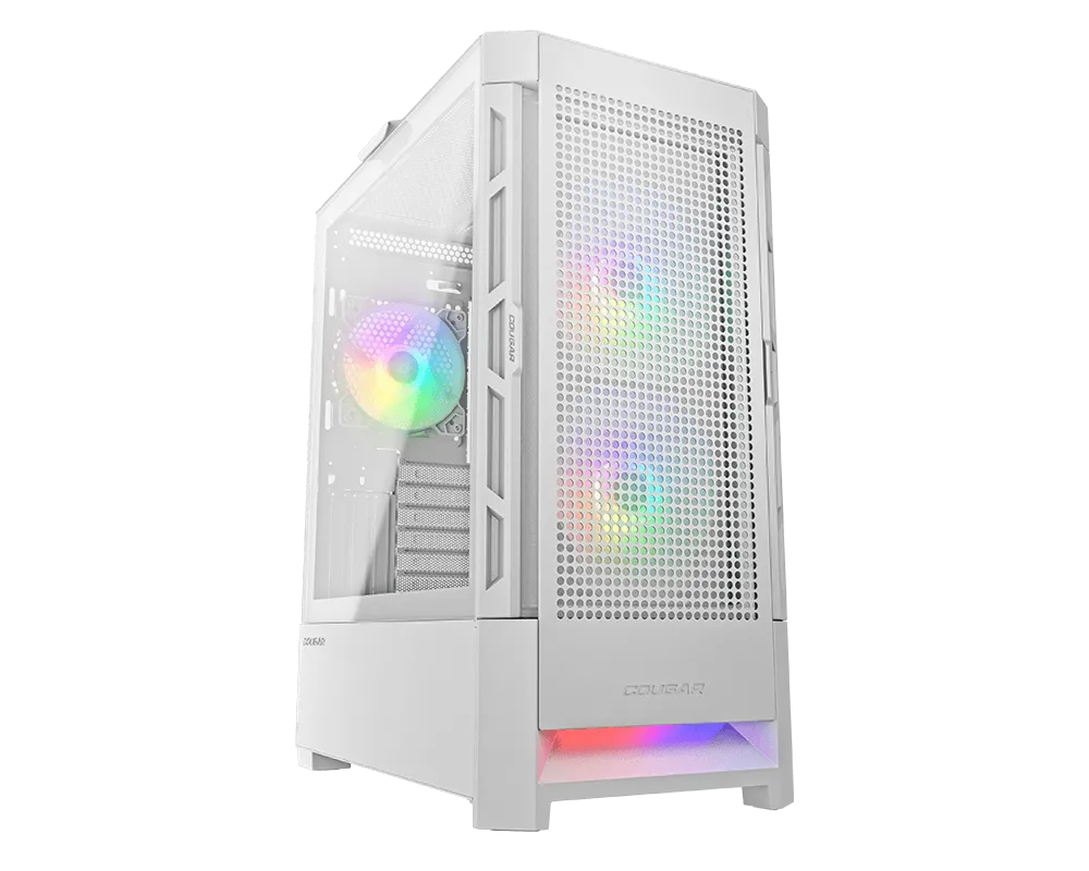 Корпус Cougar Airface RGB, Midi Tower, ATX, White 2x3.5"/2x2.5", USB2.0, 2xUSB3.0