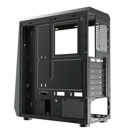Корпус Wintek Crystal D533-B TG, Midi Tower, ATX, Black, 1x3.5"/1x2.5", 3xUSB
