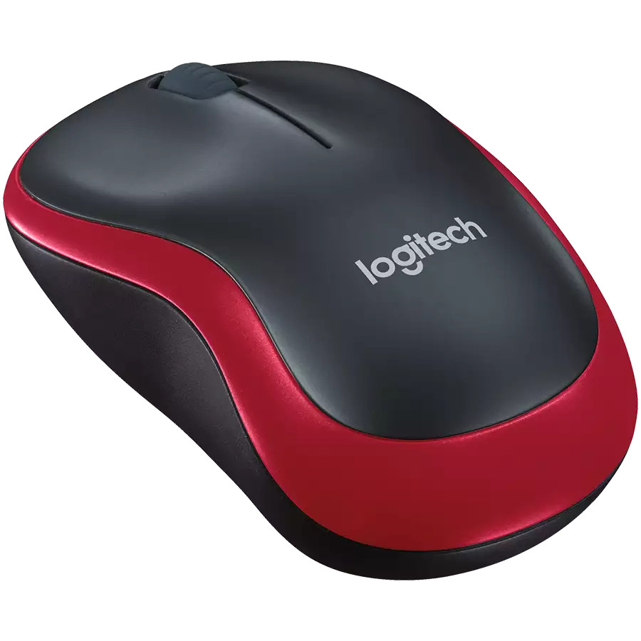 Мышь беспроводная Logitech M185 Red (красная, оптическая, 1000dpi, 2.4 GHz/USB-ресивер) (M/N: MR0087 / CU0019)
