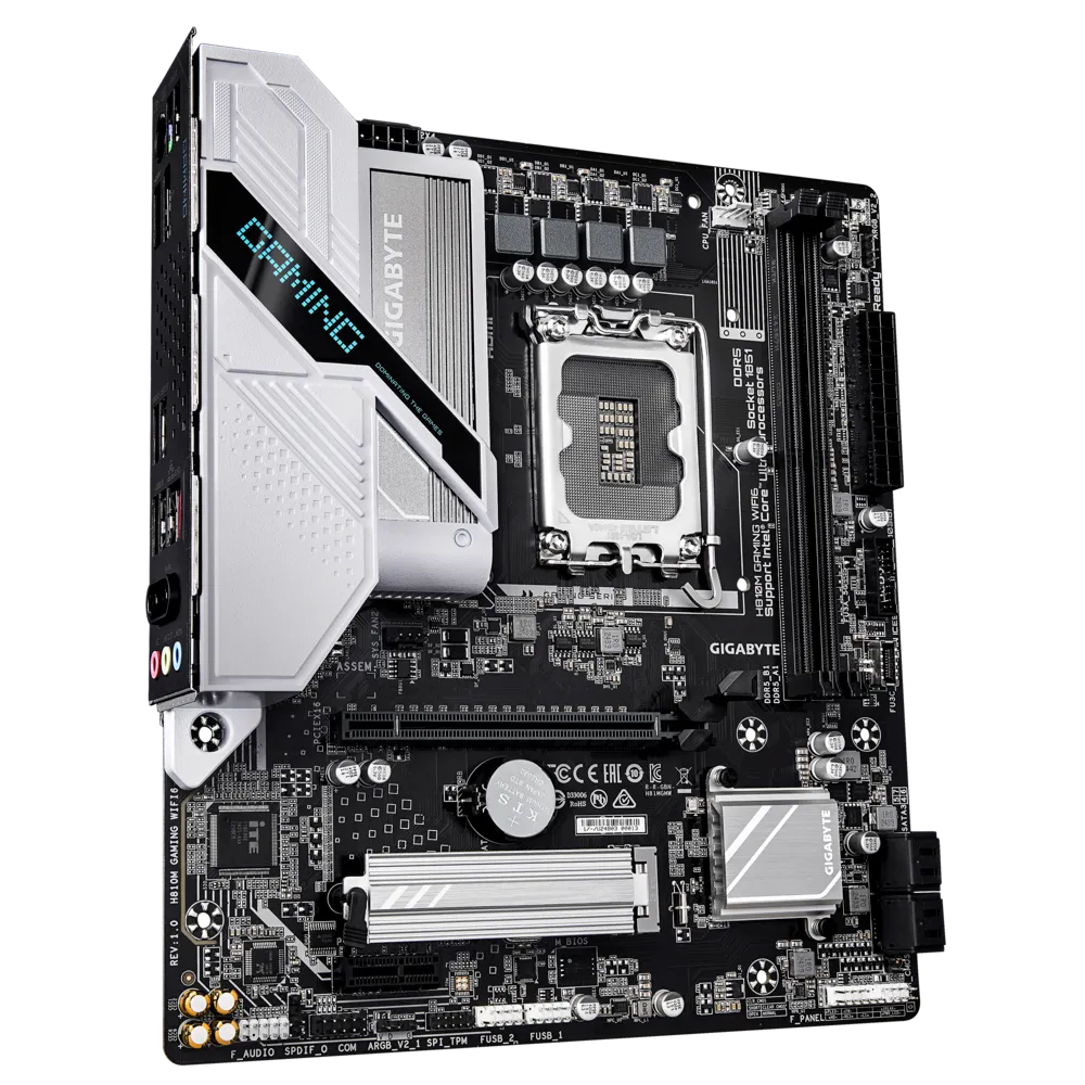 Матплата Gigabyte H810M Gaming WIFI6, H810, S1851, mATX, 2DDR-5, 1xPCI-Ex16, 1xM.2, HDMI, DP, 13USB
