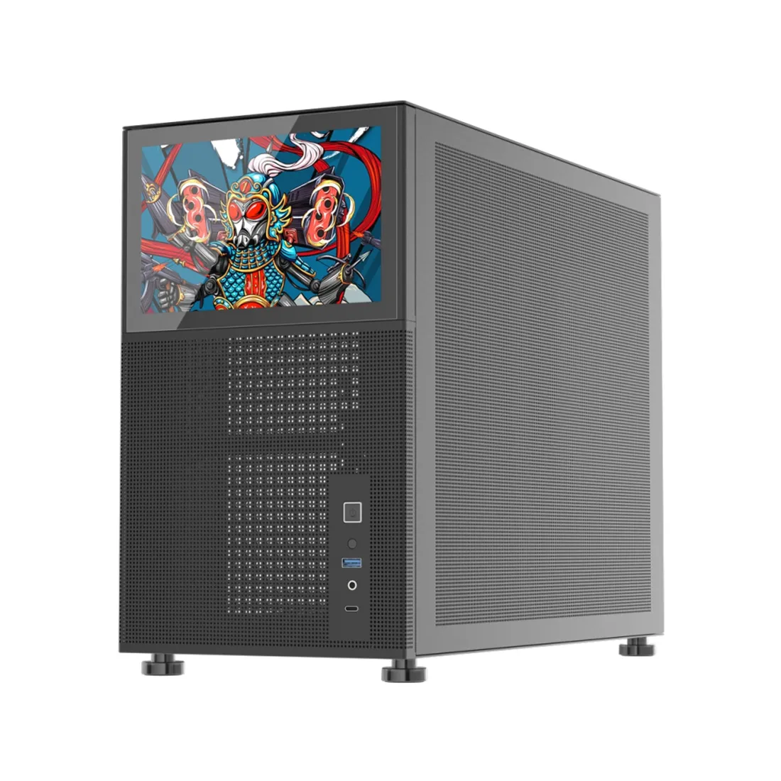 Корпус 1Stplayer MIKU Mi6-EV, Mini Tower, m-ATX, Black, 1x3.5"/1x2.5", USB, USB-C