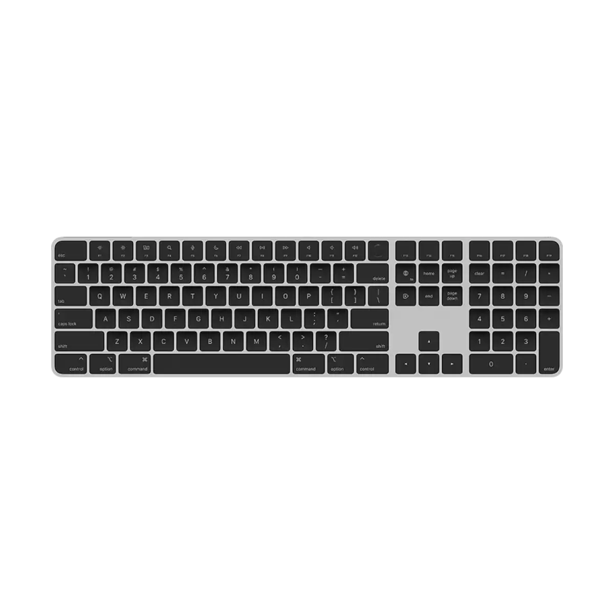 Magic Keyboard with Touch ID and Numeric Keypad for Mac models with Apple silicon - Black Keys - Russian,Model A2520