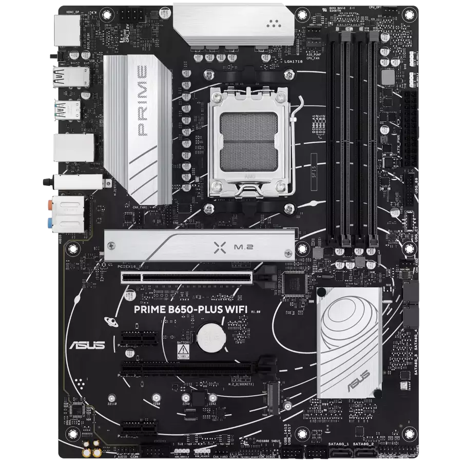 ASUS Main Board Desktop AMD Socket AM5 AMD B650 Chipset 4 x DIMM, Max. 192GB, DDR5 1 x DisplayPort 1 x HDMI port1 xWi-Fi Module 2 x M.2 slots 4 x SATA ATX Form Factor